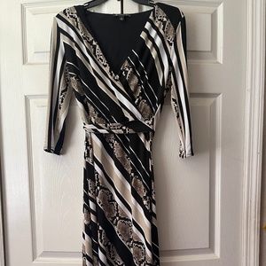INC Dress Diagonal Snakeskin Striped